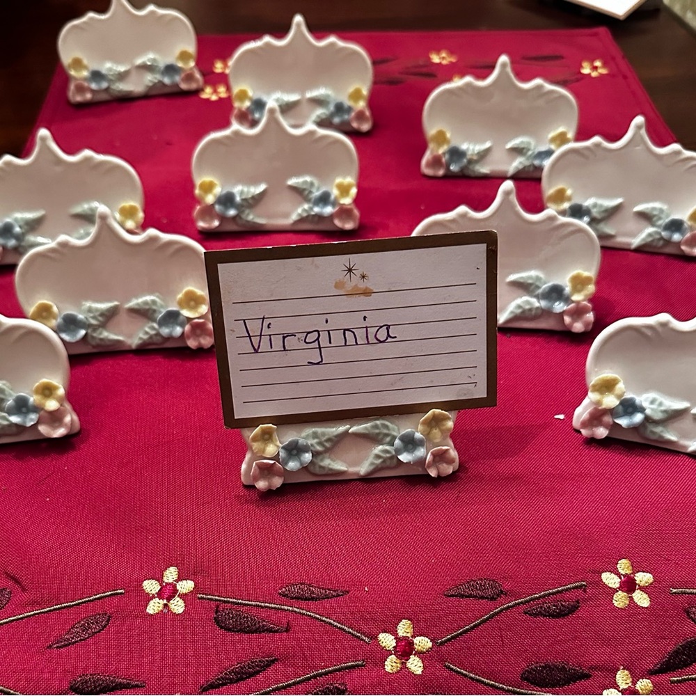 Vintage Floral Place Card Holders